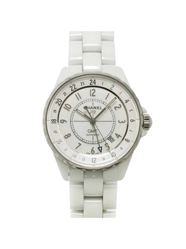Chanel Gmt 38 Watch White Ceramic Date Automatic